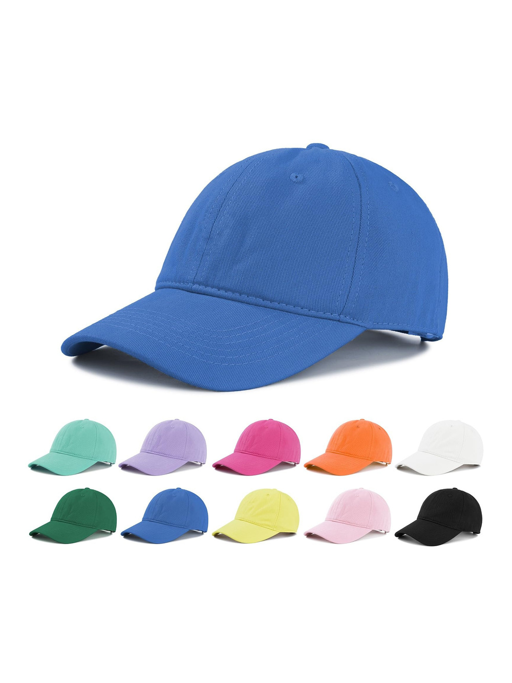Women's Cotton Baseball Cap Soft Unstructured Plain Dad | Royal Blue | Size OS